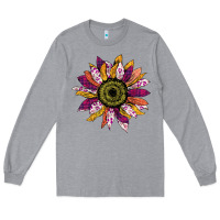 Heather Grey sunflower png Long Sleeve Tee - Bettercallsaul