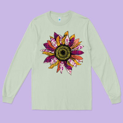 Sunflower Png Long Sleeve Tee Designed By Bettercallsaul