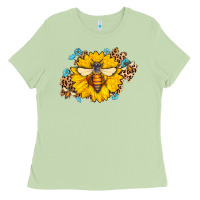 Matcha bee sunflower leopard Ladies Tee - Jasminsmagicworld