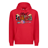 Red Blessed Nana Premium Hoodie - CowCowDesign