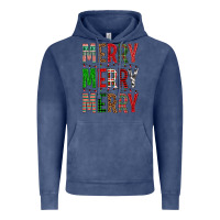 Vintage Denim Merry Merry Merry Christmas Vintage Hoodie - BundleAndBundleShop