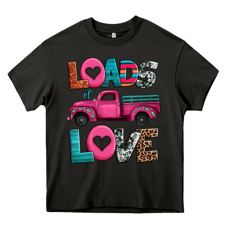 Loads Of Love Valentine's Day Truck Heavy Core Tee by Jasminsmagicworld | Teevron