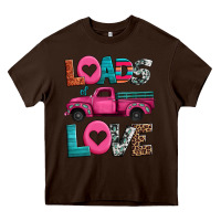 Chocolate Brown loads of love valentine's day truck Heavy Core Tee - Jasminsmagicworld