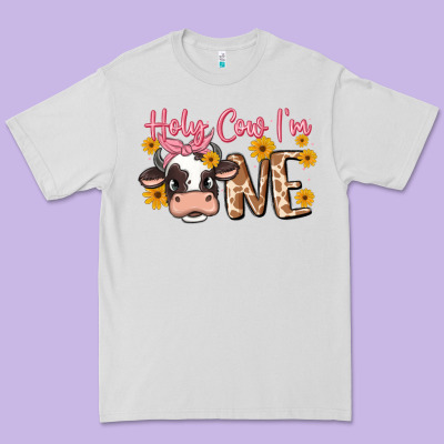 Holy Cow I'm One Premium Tee Designed By Maliassmallbusiness
