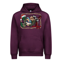 Mauve Wine joy Christmas Urban Hoodie - CowhideDigitalArt