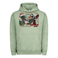 Pigment Oil Green joy Christmas Urban Hoodie - CowhideDigitalArt