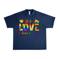 Navy all for love and love for love Urban Heavy Tee - LillyAllenDesigns