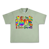 Oil Green all for love and love for love Urban Heavy Tee - LillyAllenDesigns