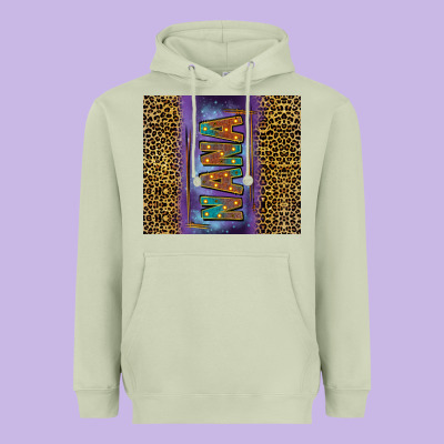 Leopard Nana Heavyweight Hoodie Designed By Fadigitalartstudio