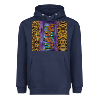 Navy Leopard nana Heavyweight Hoodie - FaDigitalArtStudio