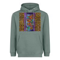 Sage Leopard nana Heavyweight Hoodie - FaDigitalArtStudio