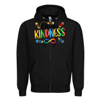 Black Chose Kindness Autism Zipper Hoodie - CowGirlArtShop