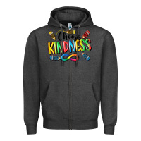 Charcoal Heather Chose Kindness Autism Zipper Hoodie - CowGirlArtShop