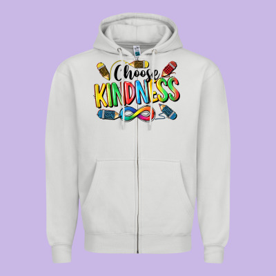 Chose Kindness Autism Zipper Hoodie Designed By Cowgirlartshop