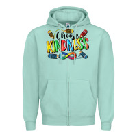 Seafoam Chose Kindness Autism Zipper Hoodie - CowGirlArtShop