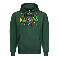 Sports Green Chose Kindness Autism Zipper Hoodie - CowGirlArtShop