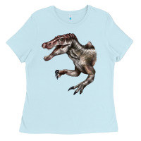 Baby Blue Spinosaurus Face Ladies Tee - LillyAllenDesigns