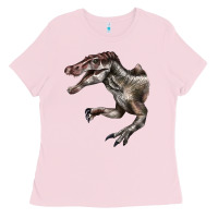 Bubblegum Pink Spinosaurus Face Ladies Tee - LillyAllenDesigns
