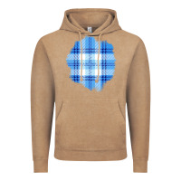 Vintage Coffee Winter Tartan Patch Vintage Hoodie - BundleAndBundleShop