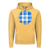 Vintage Mustard Winter Tartan Patch Vintage Hoodie - BundleAndBundleShop