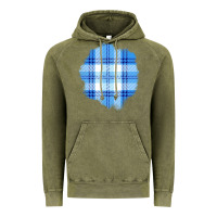 Vintage Olive Winter Tartan Patch Vintage Hoodie - BundleAndBundleShop