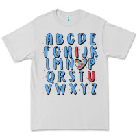 Dove Grey alphabet autism awareness Premium Tee - MaliasSmallBusiness