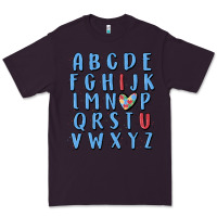 Plum alphabet autism awareness Premium Tee - MaliasSmallBusiness