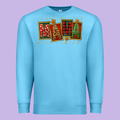 Mama Christmas Mother's Day Premium Sweatshirt Designed By Fadigitalartstudio