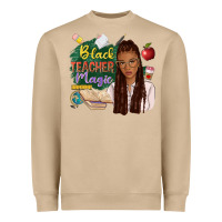 Mushroom black teacher magic with afro Heavyweight Sweatshirt - NancyCooperArtShop