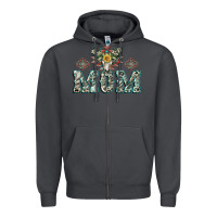 Smoke Mom with Cow skull Mother's Day Zipper Hoodie - CowGirlArtShop