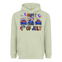 Matcha Western Truck Hello Fourth Of July America Heavyweight Hoodie - FaDigitalArtStudio