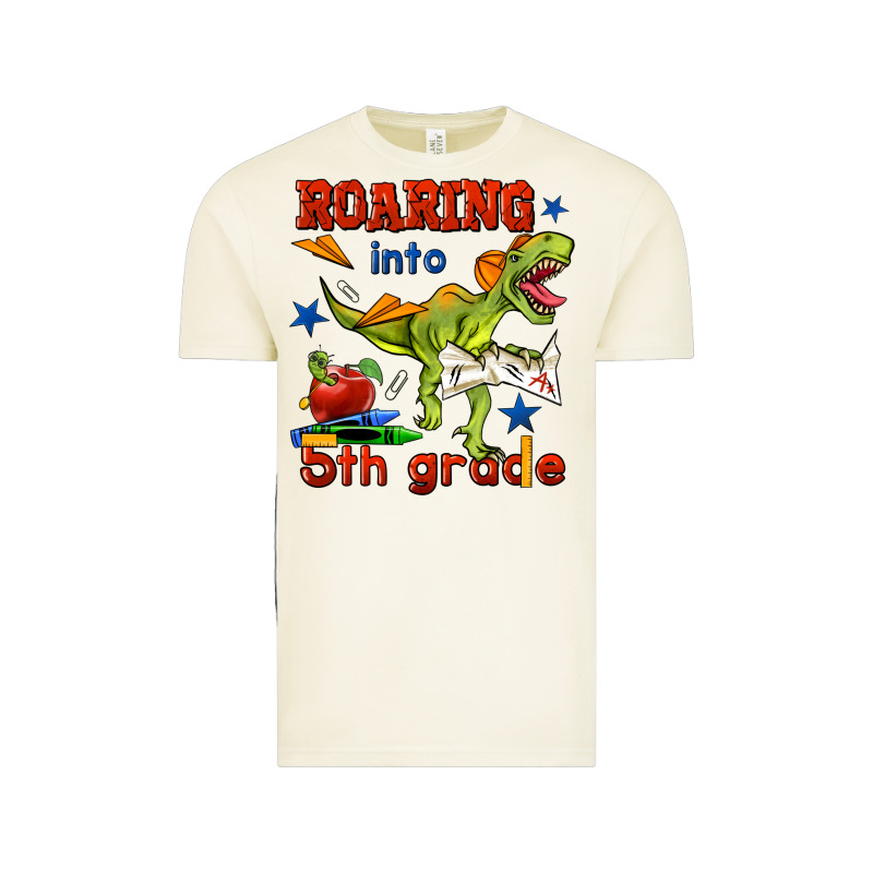 Roaring Into 5th Grade Vintage Tee by BundleAndBundleShop | Teevron