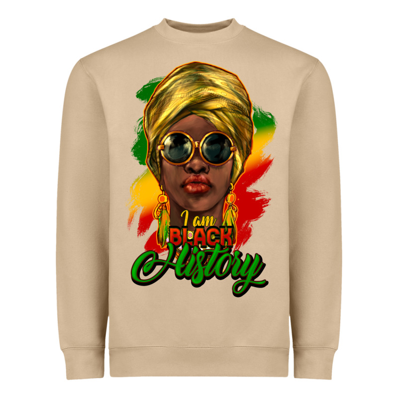 I Am Black History Heavyweight Sweatshirt by NancyCooperArtShop | Teevron