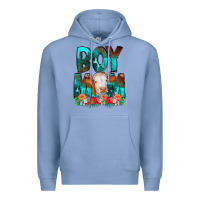 Colony Blue Boy Mom Flowers Cow Premium Hoodie - CowCowDesign