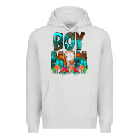 Dove Grey Boy Mom Flowers Cow Premium Hoodie - CowCowDesign