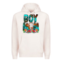 Pale Pink Boy Mom Flowers Cow Premium Hoodie - CowCowDesign