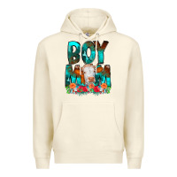 Sandshell Boy Mom Flowers Cow Premium Hoodie - CowCowDesign