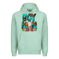 Seafoam Boy Mom Flowers Cow Premium Hoodie - CowCowDesign