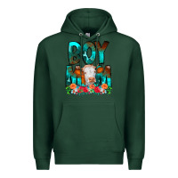 Sports Green Boy Mom Flowers Cow Premium Hoodie - CowCowDesign