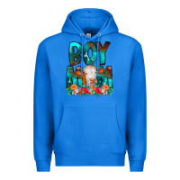 True Royal Boy Mom Flowers Cow Premium Hoodie - CowCowDesign