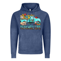 Vintage Denim Teacher Life With Truck Vintage Hoodie - BundleAndBundleShop