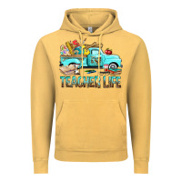 Vintage Mustard Teacher Life With Truck Vintage Hoodie - BundleAndBundleShop