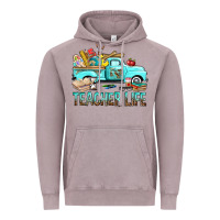 Vintage Zinc Teacher Life With Truck Vintage Hoodie - BundleAndBundleShop