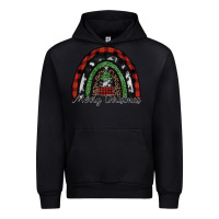 Black Merry Christmas rainbow Urban Hoodie - CowhideDigitalArt