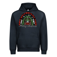 Navy Merry Christmas rainbow Urban Hoodie - CowhideDigitalArt