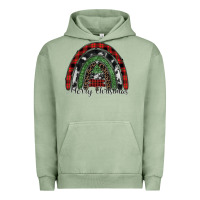 Pigment Oil Green Merry Christmas rainbow Urban Hoodie - CowhideDigitalArt