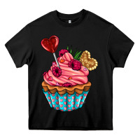 Black valentines day cupcake Heavy Core Tee - AdoDesignShop