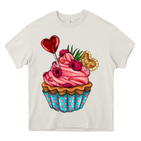 Cream valentines day cupcake Heavy Core Tee - AdoDesignShop