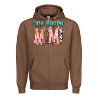Chestnut One hoppy Mimi Easter Day Zipper Hoodie - HowdyJamesFarm
