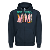 Navy One hoppy Mimi Easter Day Zipper Hoodie - HowdyJamesFarm